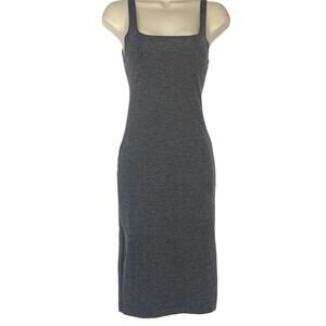 Zara Trafaluc Gray Sleeveless Bodycon Fitted Stretch Midi Dress Women sz S